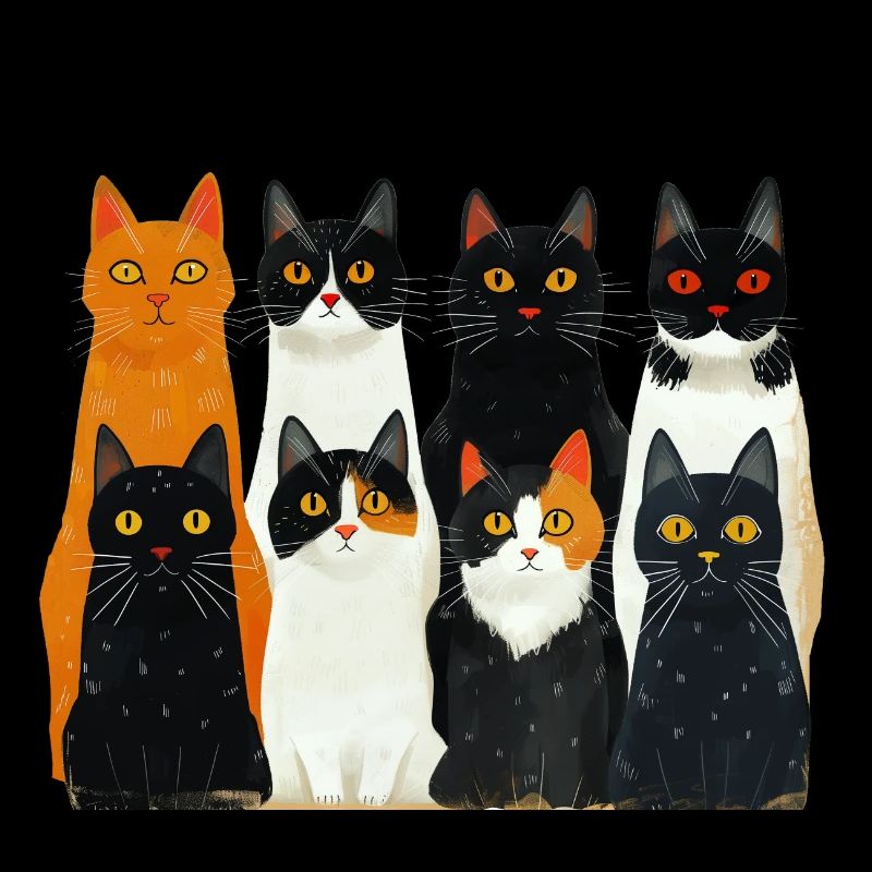 cat series, funky cats