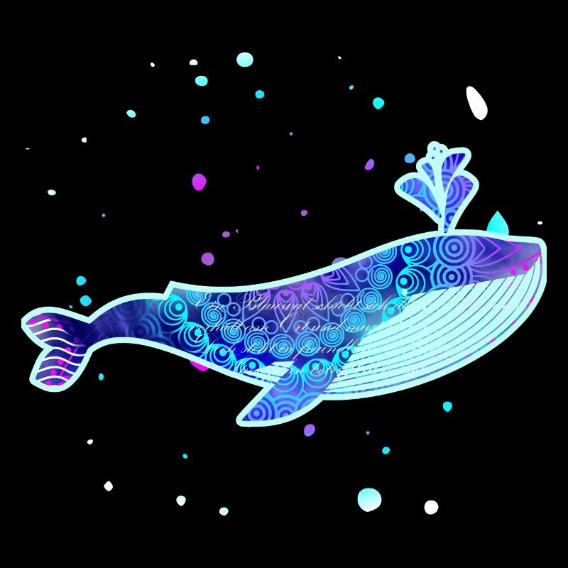 Blue whale pattern pastel tones