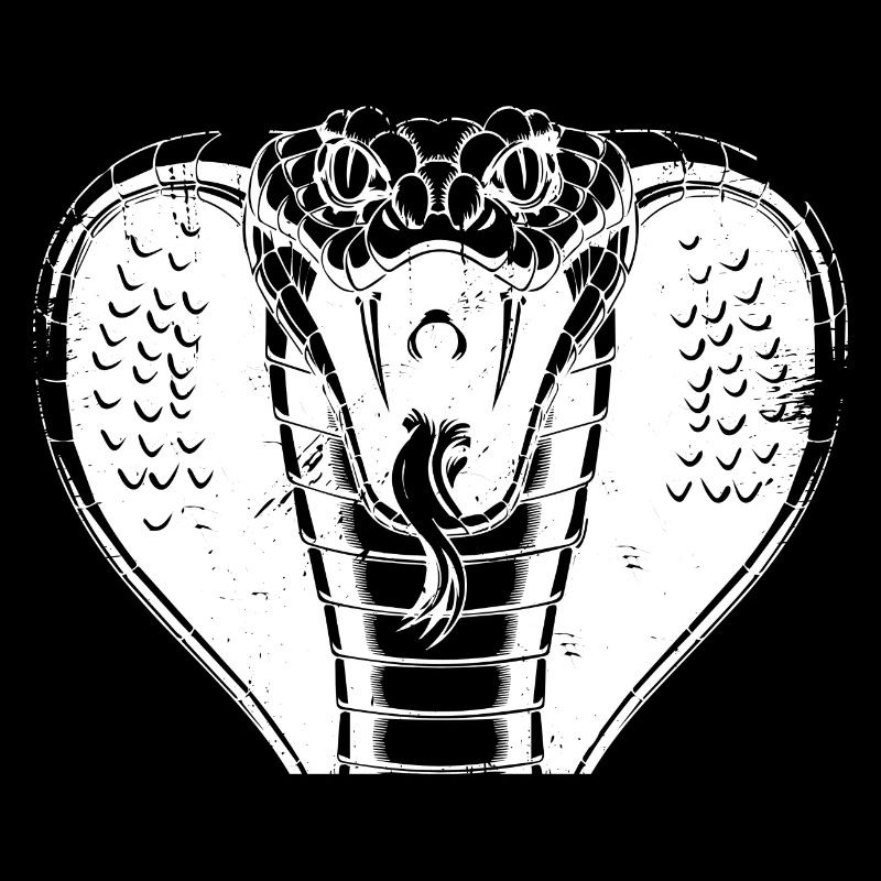 Cobra Serpents rétro vintage black design graphique