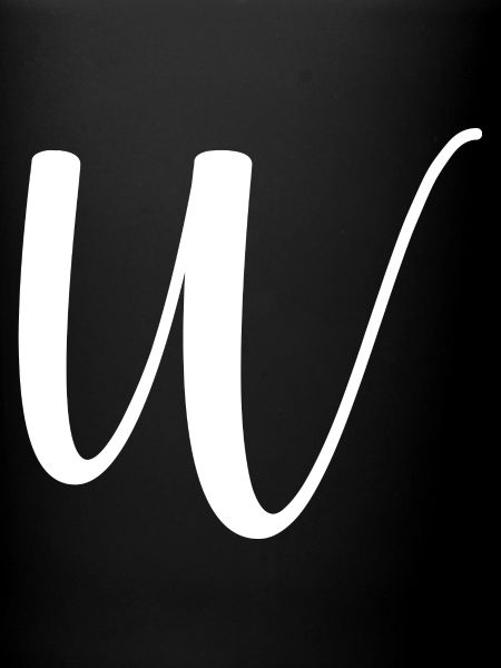 Calligraphie, initiale W