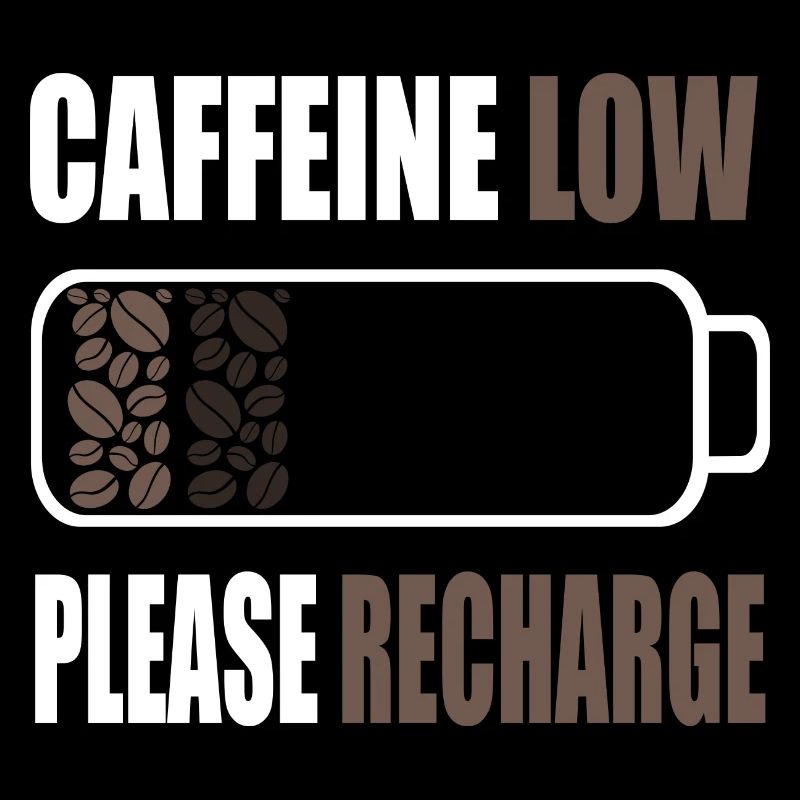 Low caffeine Please charge - Coffee battery