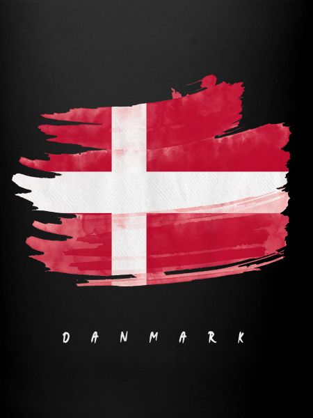 Danemark Drapeau danois Aquarelle
