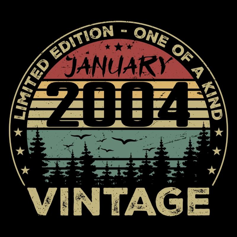 Vintage Janvier 2004 Anniversaire Janvier 2004