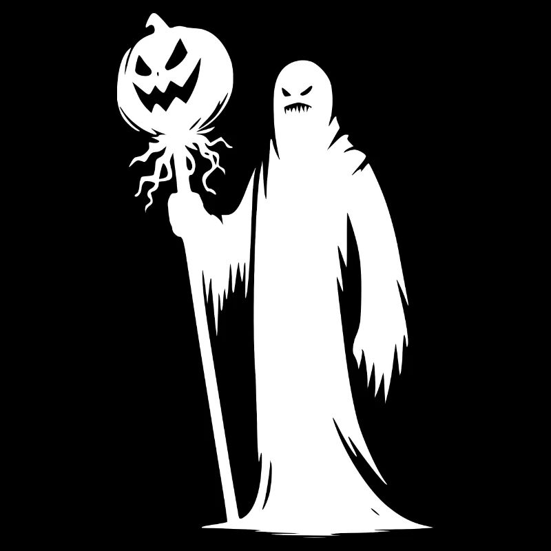 Scary Ghost Halloween Pumpkin Lantern