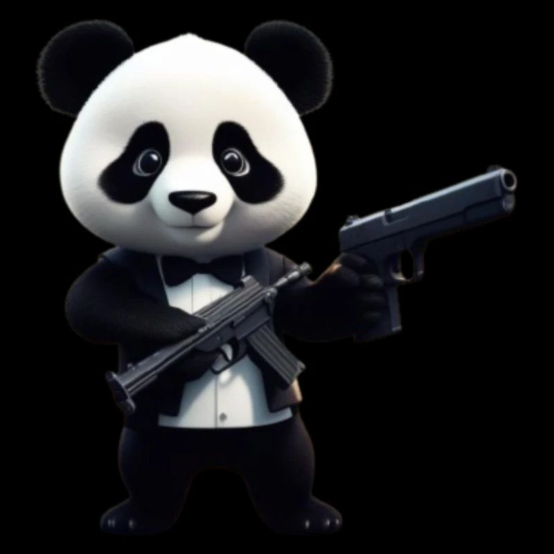 Panda mit Waffen