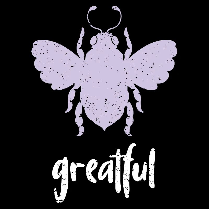 Lila Pastell Bee Greatful Biene Be Greatful