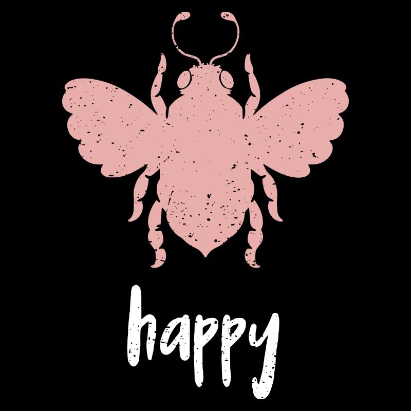 Pink Bee Happy Bee Be Happy