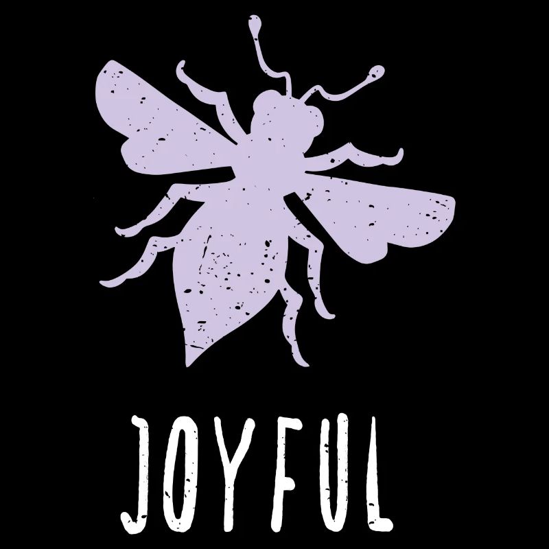 Lila Pastell Bee Joyful Biene Be Joyful