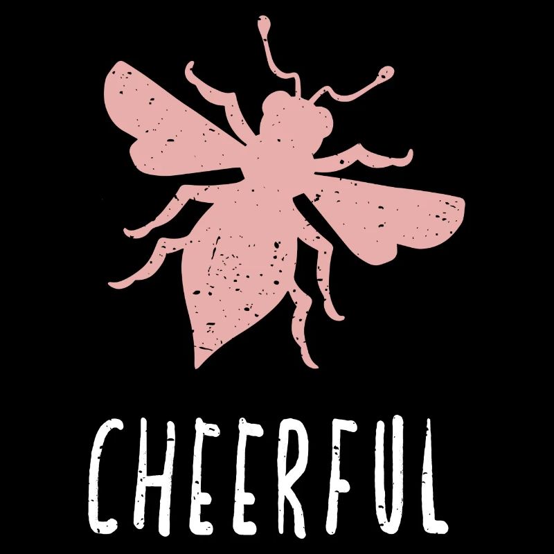 Pink Bee Cheerful Bee Be Cheerful