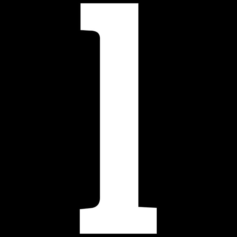 Buchstabe "l" "L" weiß