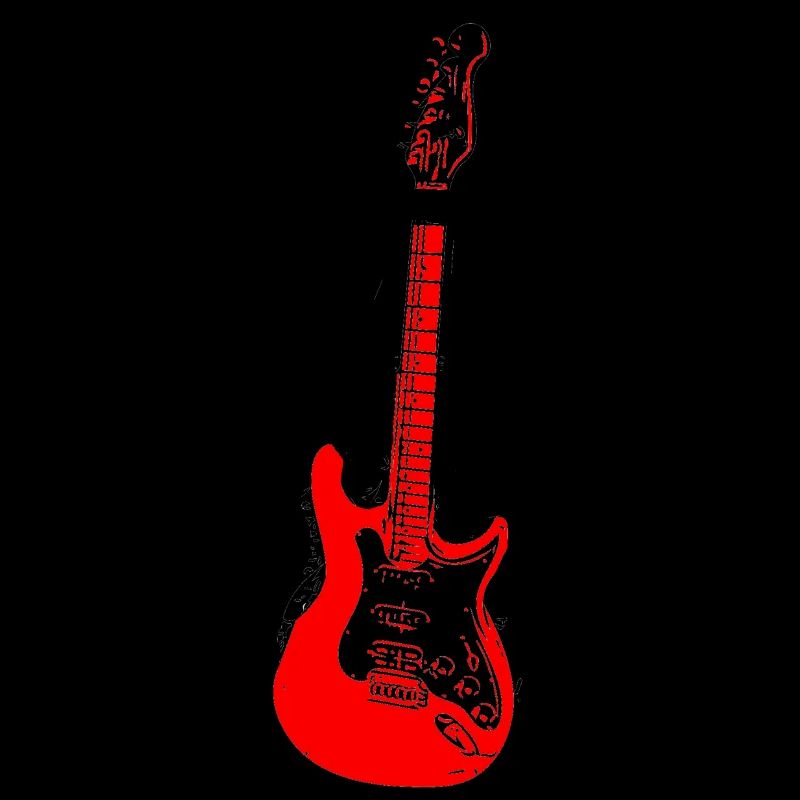 Electric guitar red