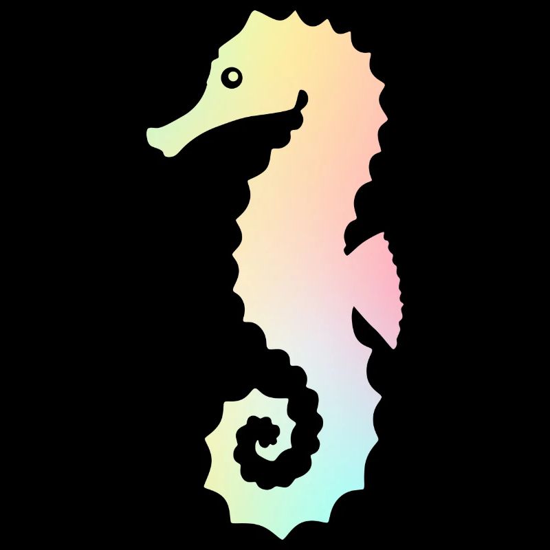 Seepferdchen In Einhorn Regenbogen Ombre