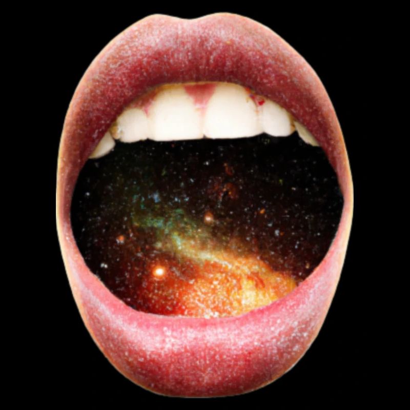 Bouche avec Galaxy Space A.I. Art Gift Idea