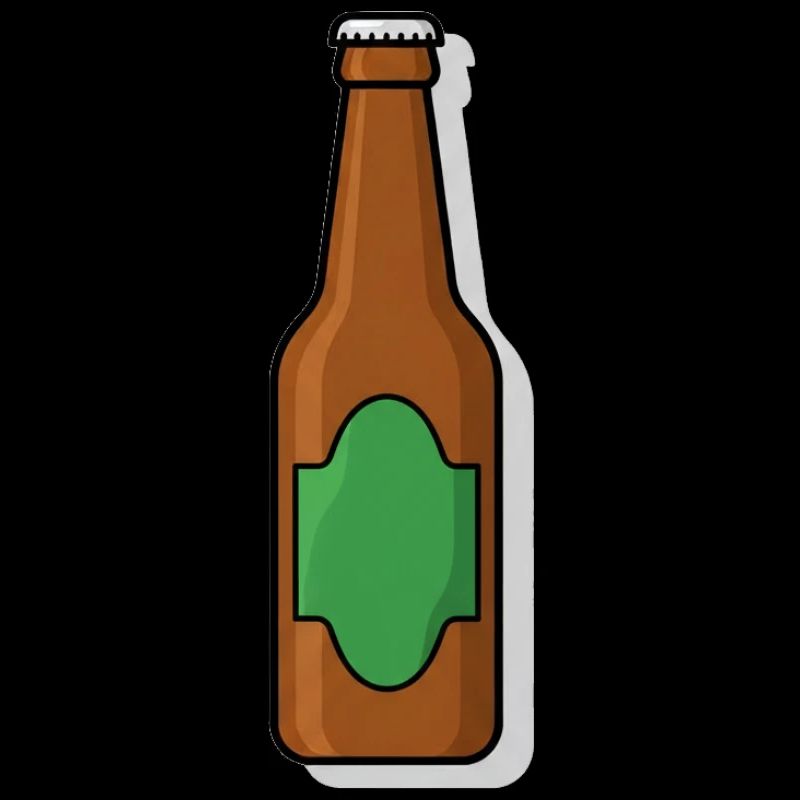 Illustration rétro de bouteille de bière