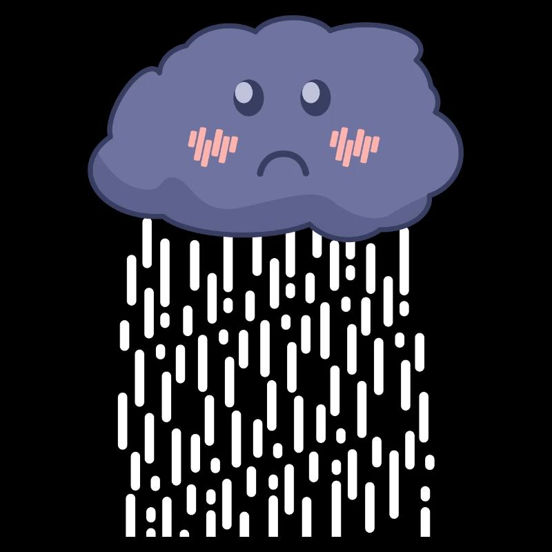 Shy rain cloud that makes it rain