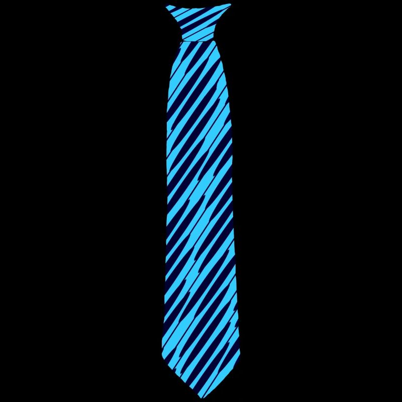 Tie - Pattern - Oblique - Blue - Fake Tie