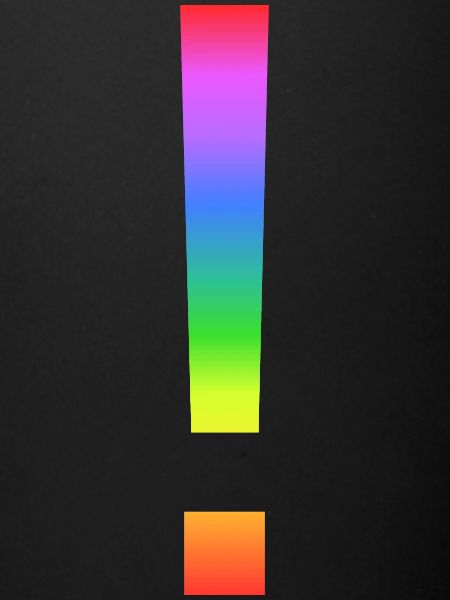 Rainbow exclamation mark