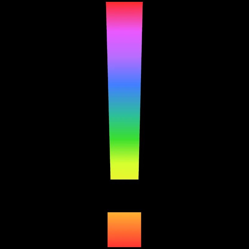 Point d'exclamation arc-en-ciel