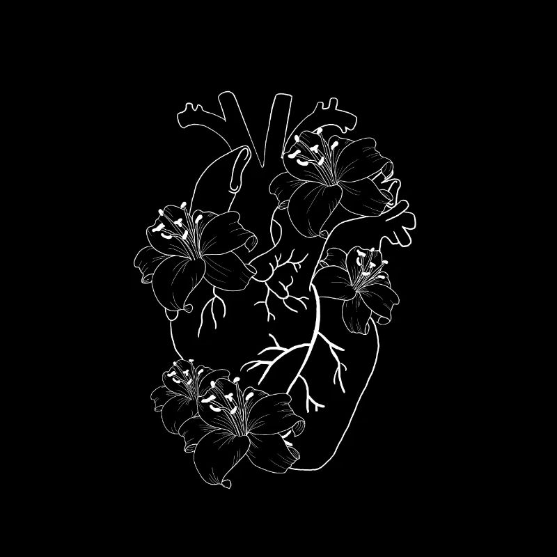 Coeur avec des fleurs