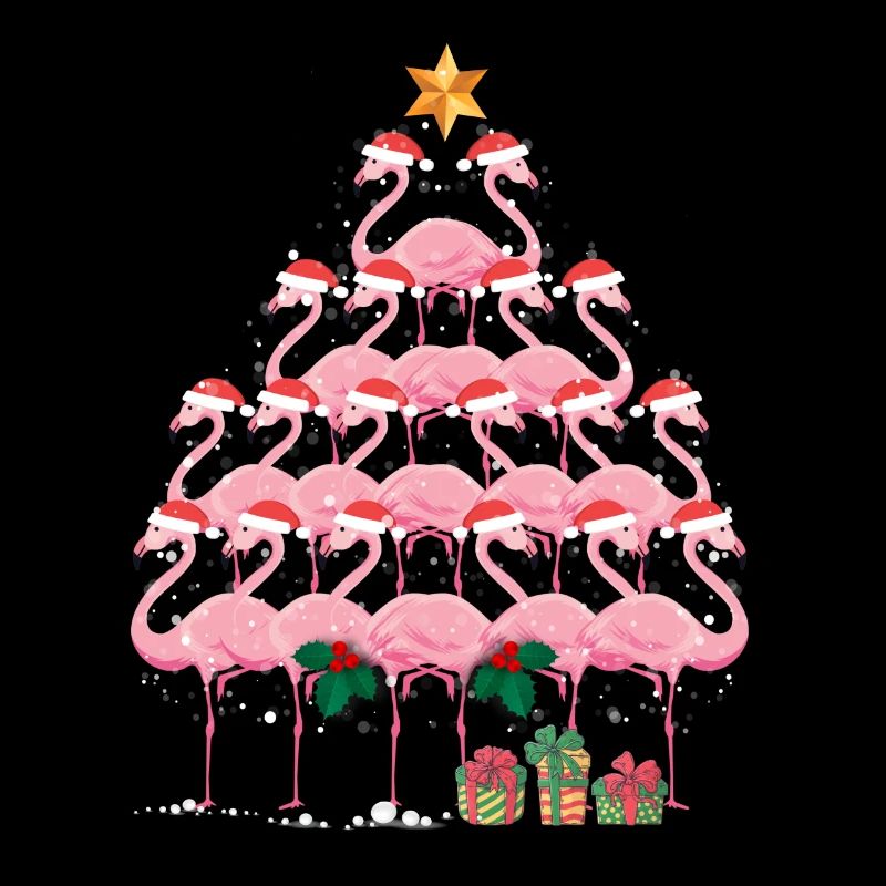 Christmas Tree Flamingo