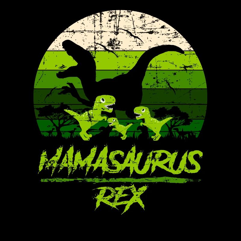 Mamasaurus Dinosaurier 3 Kinder Retro Vintage Geschenk
