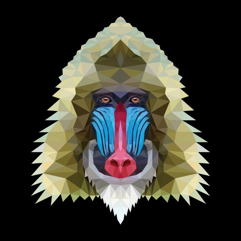 Cadeau de conception de polygone de singe