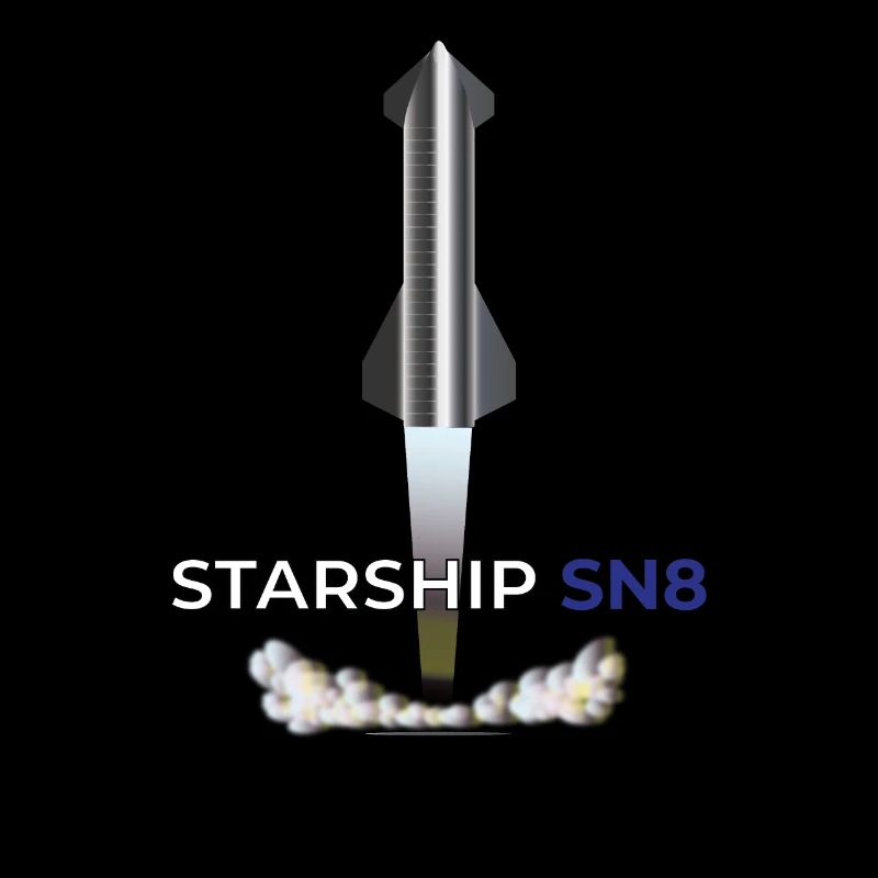 SN8 Raumschiff Testflug