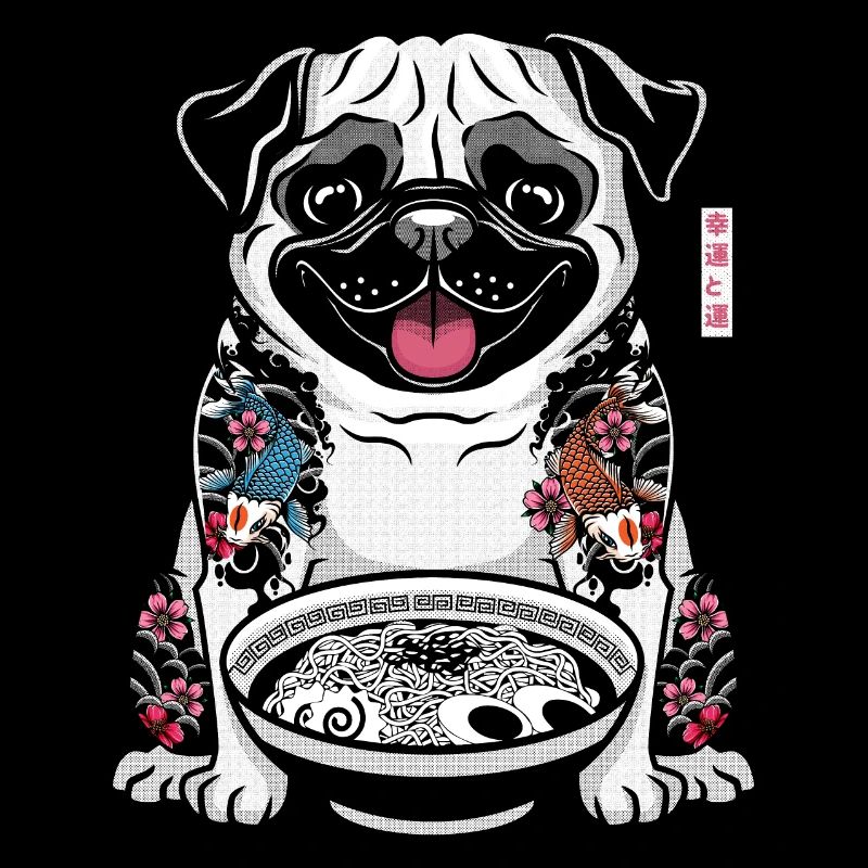 pug ramen tee