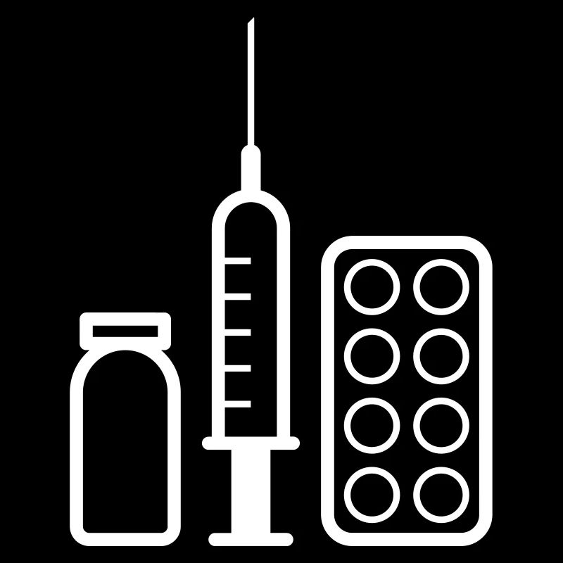 Seringue, pilule et médicaments