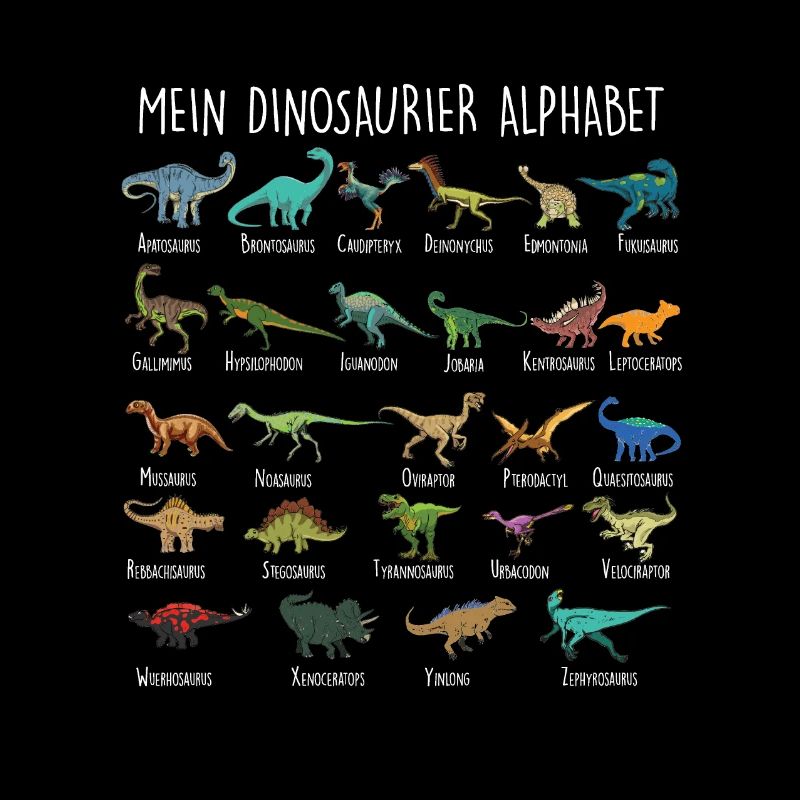 Jungs Dinosaurier Alphabet mit Dino Arten Kinder