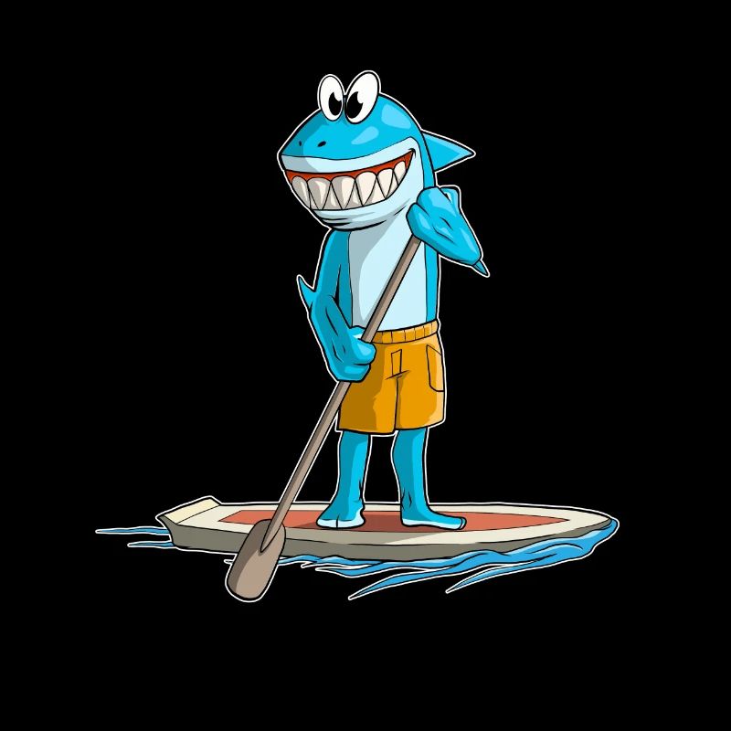 SUP Hai auf Stand Up Paddle Board