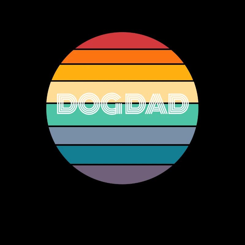 Rainbow Dog Dad Retro Vintage