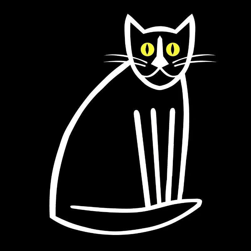 Cat Portrait Black Left
