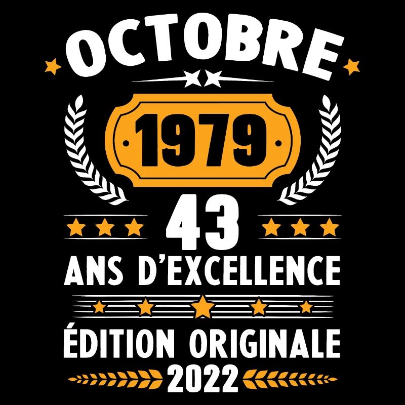 Cadeau D'anniversaire Rétro 43 Ans Octobre 1979