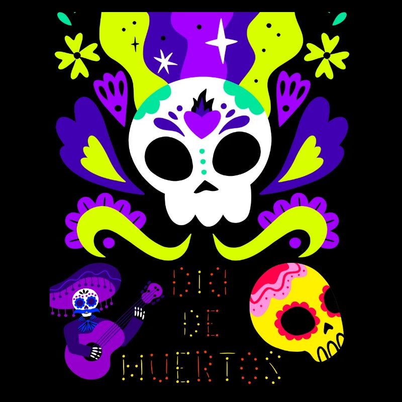 spooky Halloween Dia del Muertos