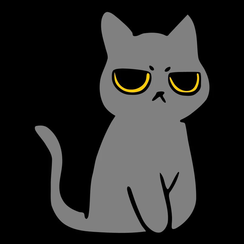 cat angry colored