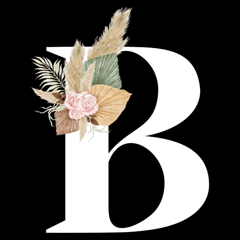 blumiger Buchstabe B