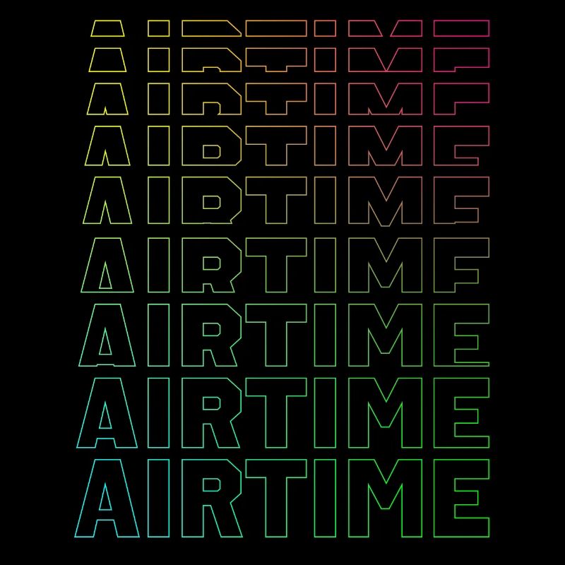 Bloc de texte de temps d’antenne Arc-en-ciel creux