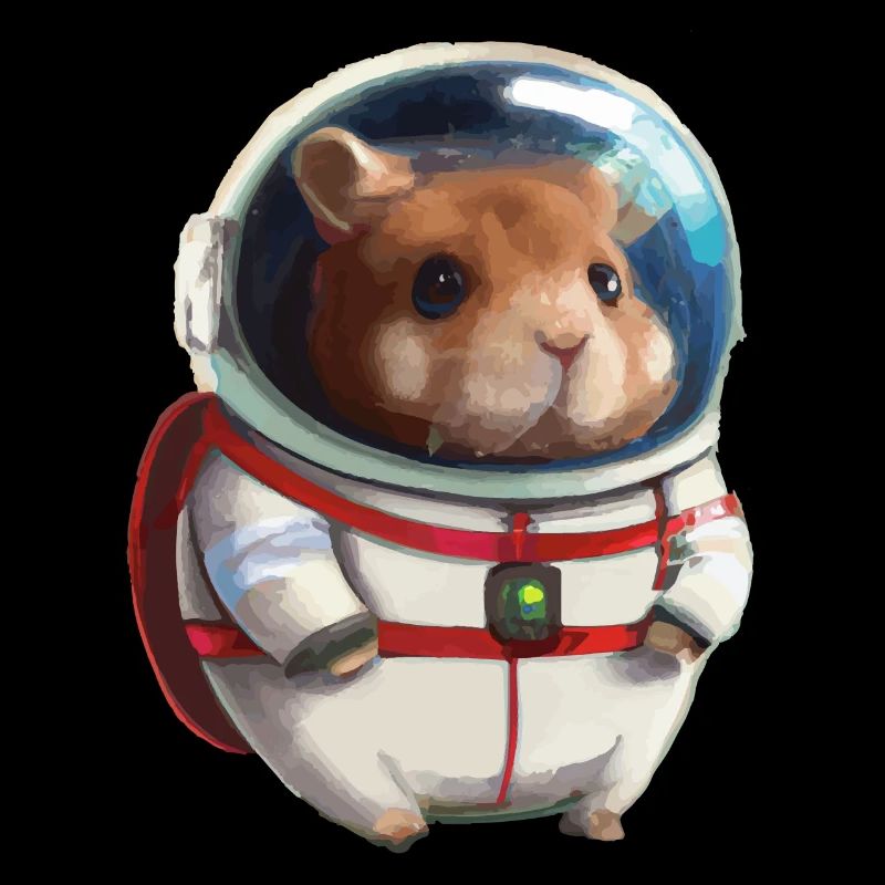 Hamster en combinaison spatiale astronaute