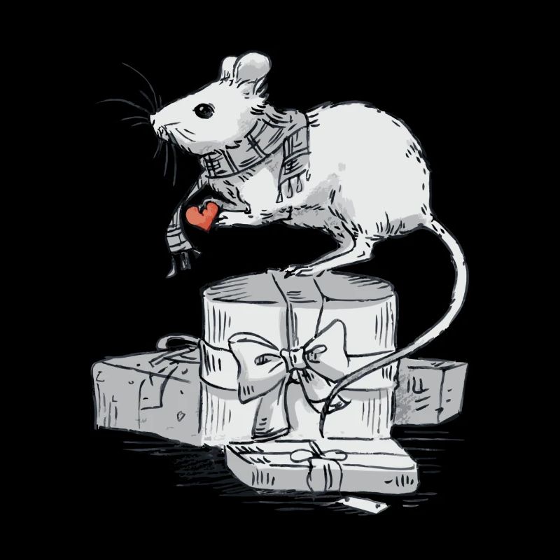 Maus mit Geschenken