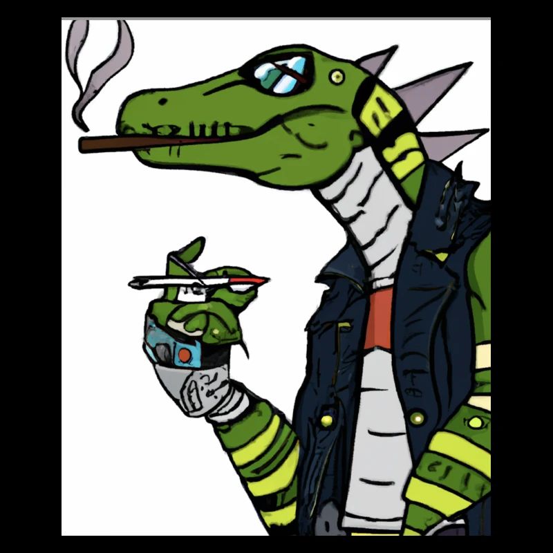 Rauchender Dino
