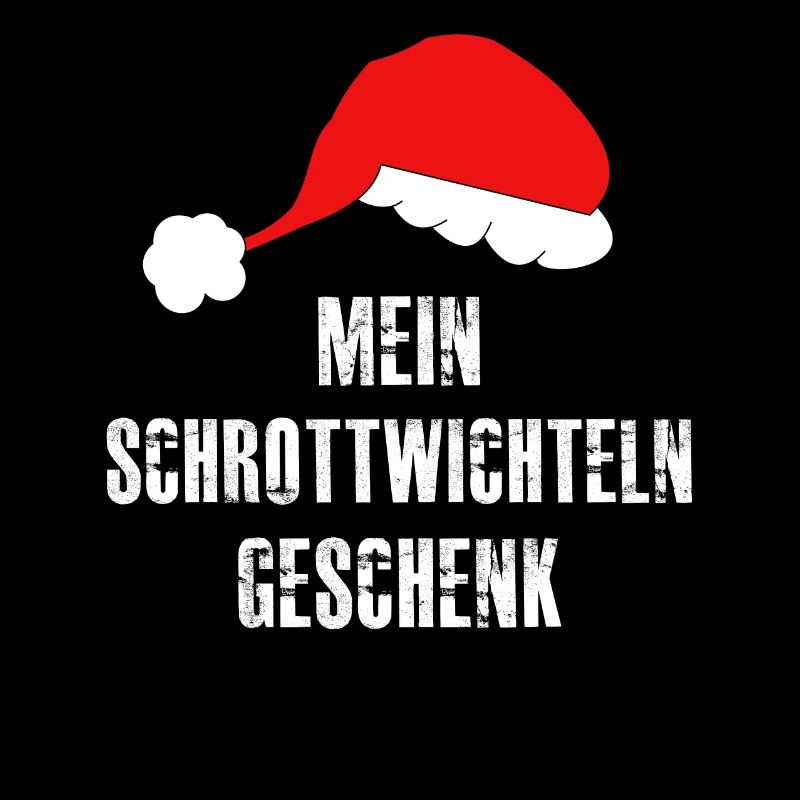 Schrottwichteln mit Weihnachtsmütze / Geschenk