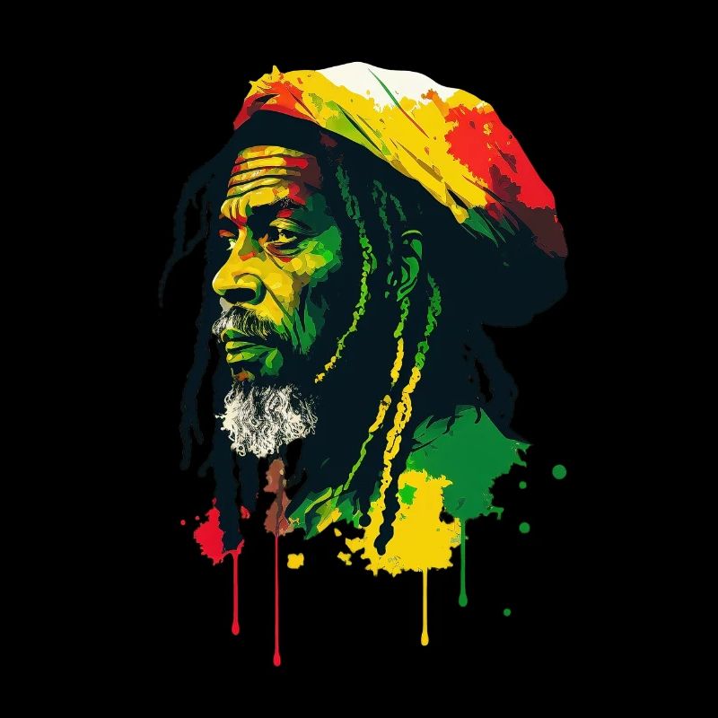 Homme rasta avec des dreadlocks et un bonnet