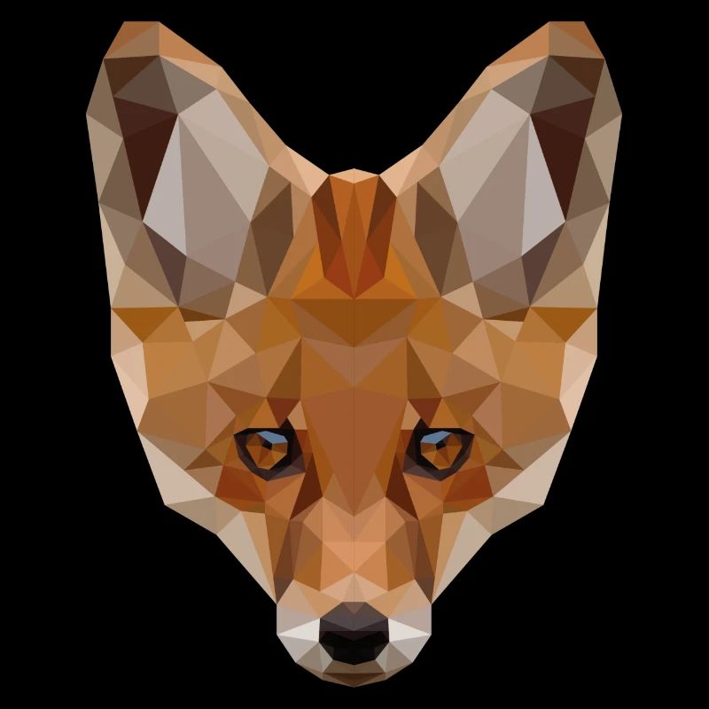 Fox | Polygon fox head | Fuchskopf geometric