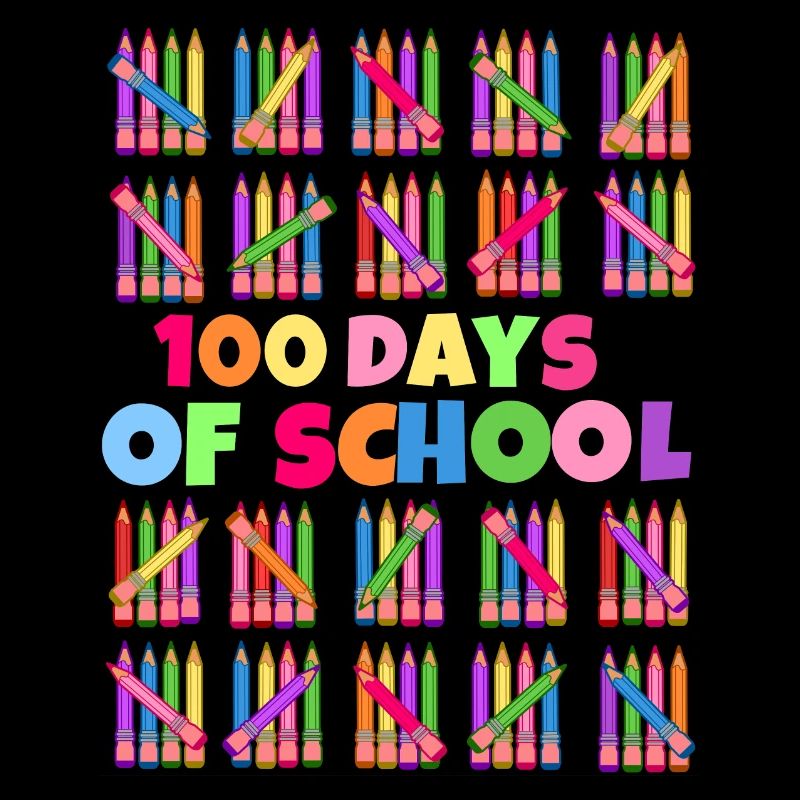 100 jours d’école pour débutants Crayons de couleur
