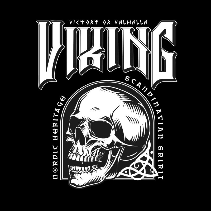 Viking Skull Wikinger Schädel Valhalla Walhalla