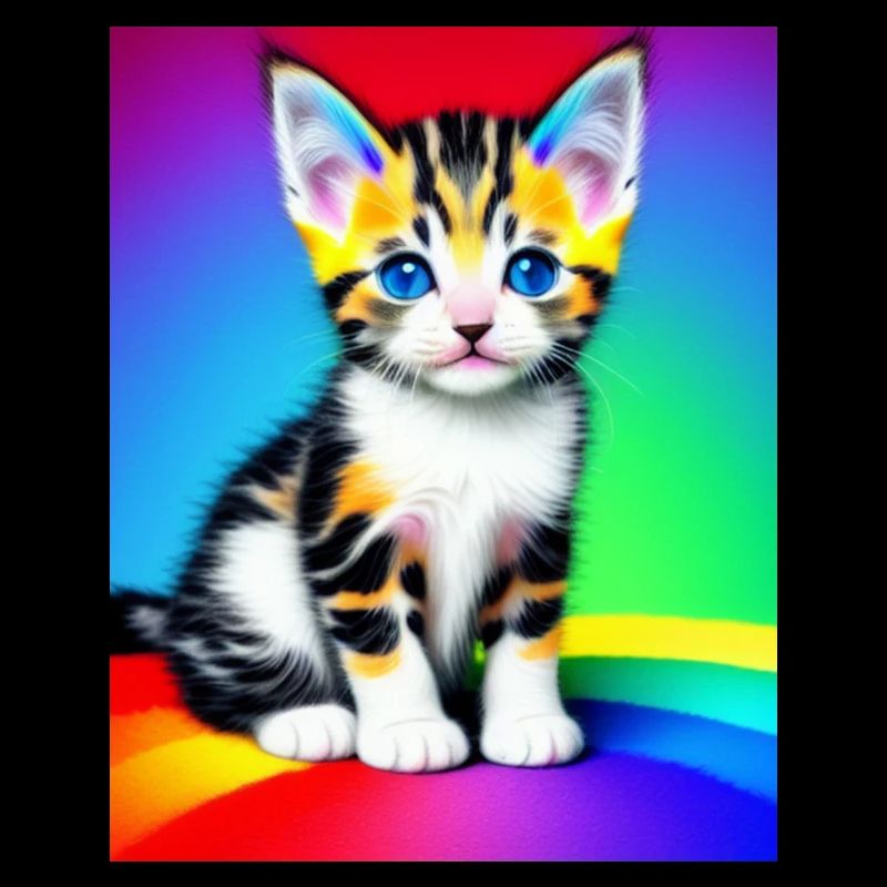 Rainbow kitten