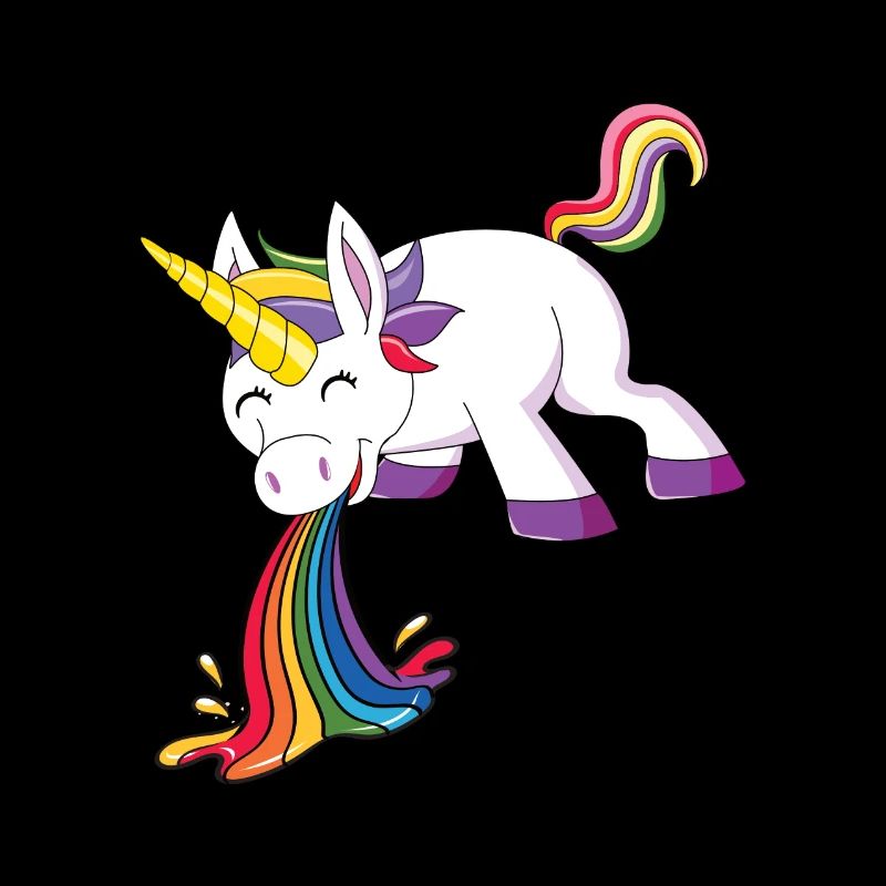 Kotzendes Einhorn Regenbogen