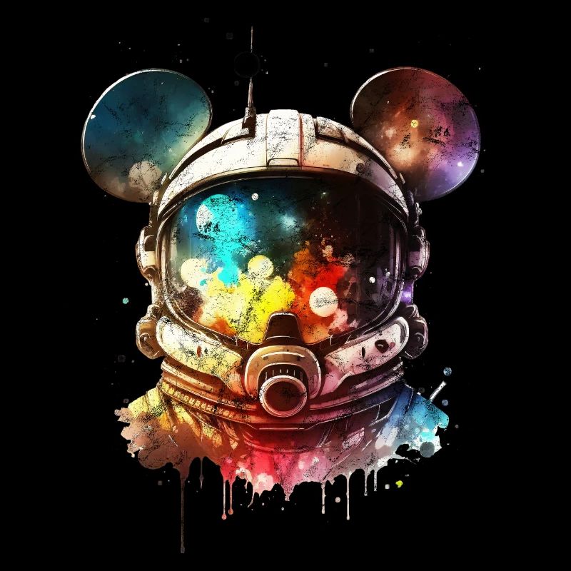 Astronaut Mouse, Helmet, Spacesuit, Space, Space