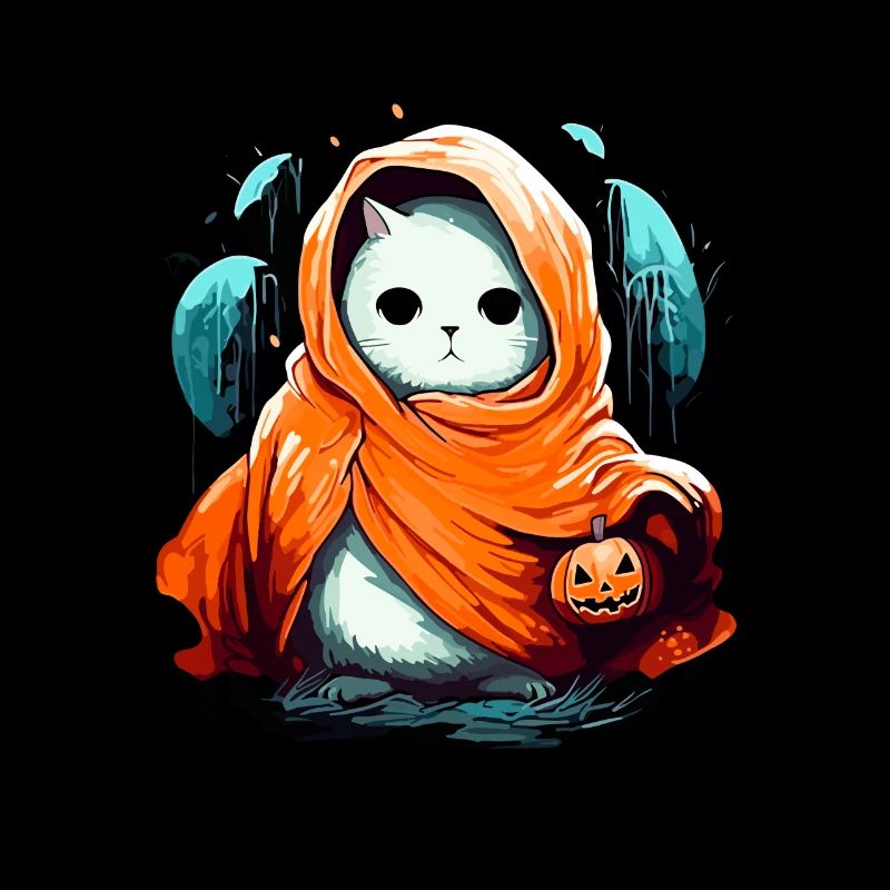 Gruselige Halloween Katze